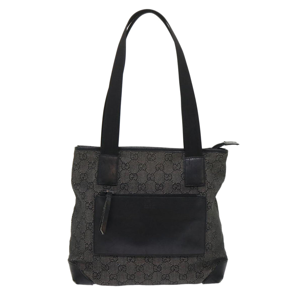 GUCCI GG Canvas Shoulder Bag Leather Black 28893  ac2029