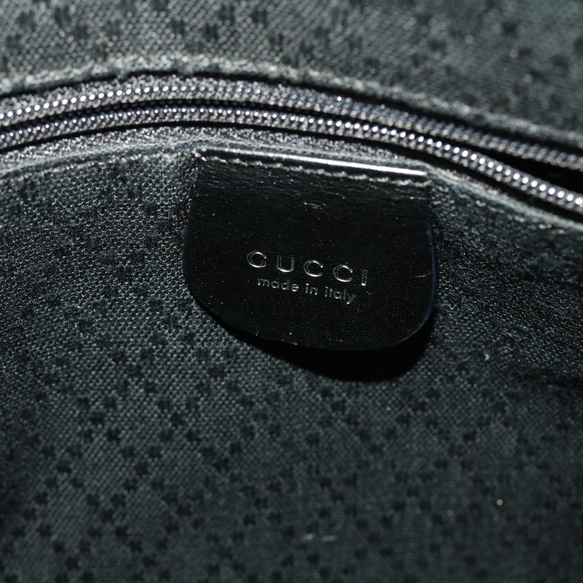 GUCCI Shoulder Bag Nylon Leather Black 00228650504  ac2038