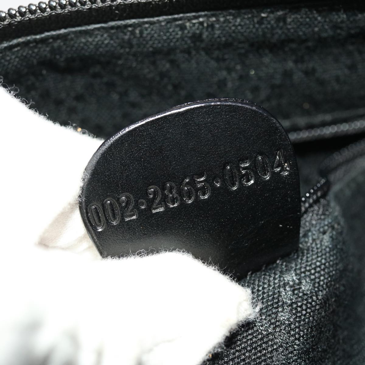 GUCCI Shoulder Bag Nylon Leather Black 00228650504  ac2038