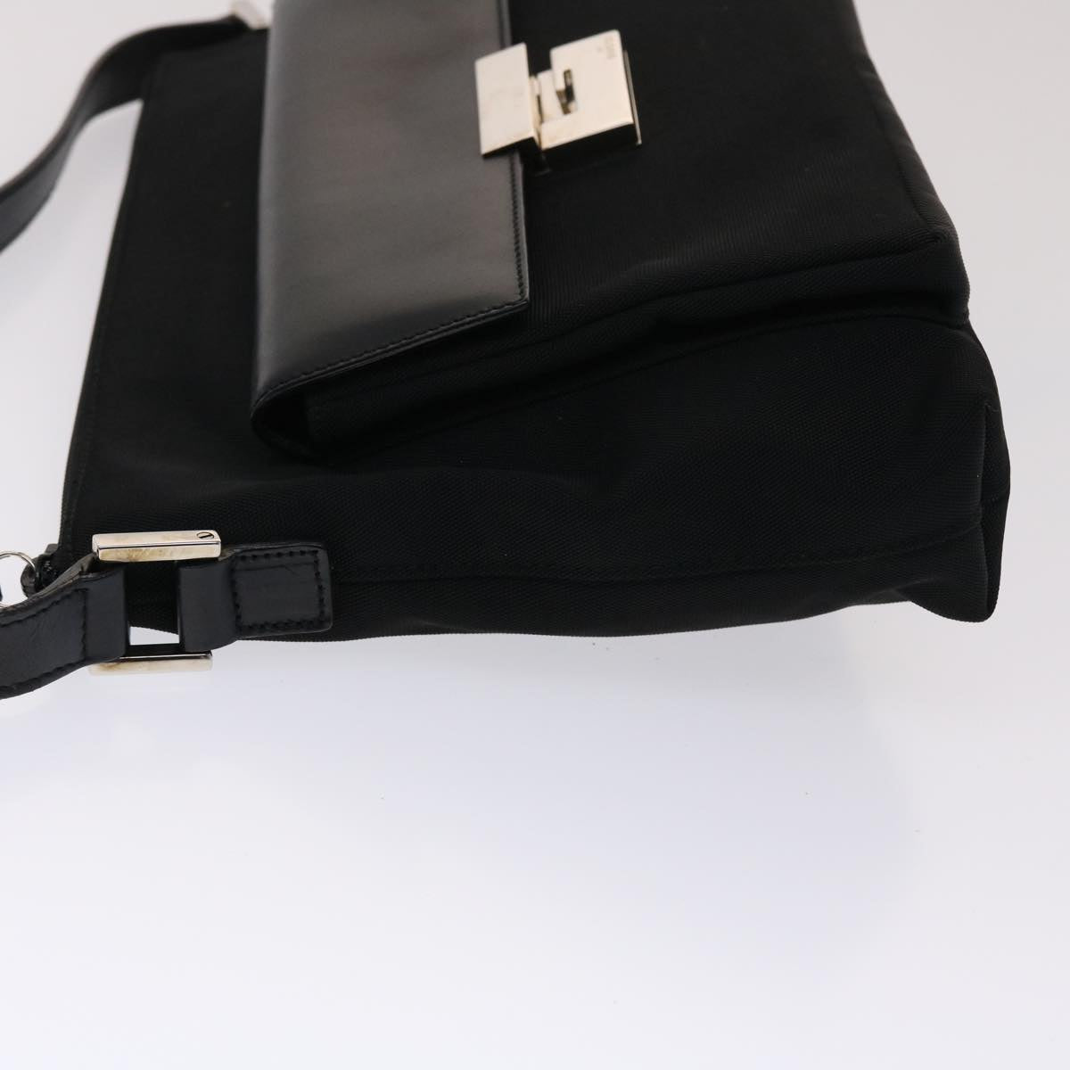 GUCCI Shoulder Bag Nylon Leather Black 00228650504  ac2038