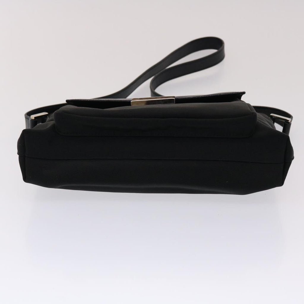 GUCCI Shoulder Bag Nylon Leather Black 00228650504  ac2038