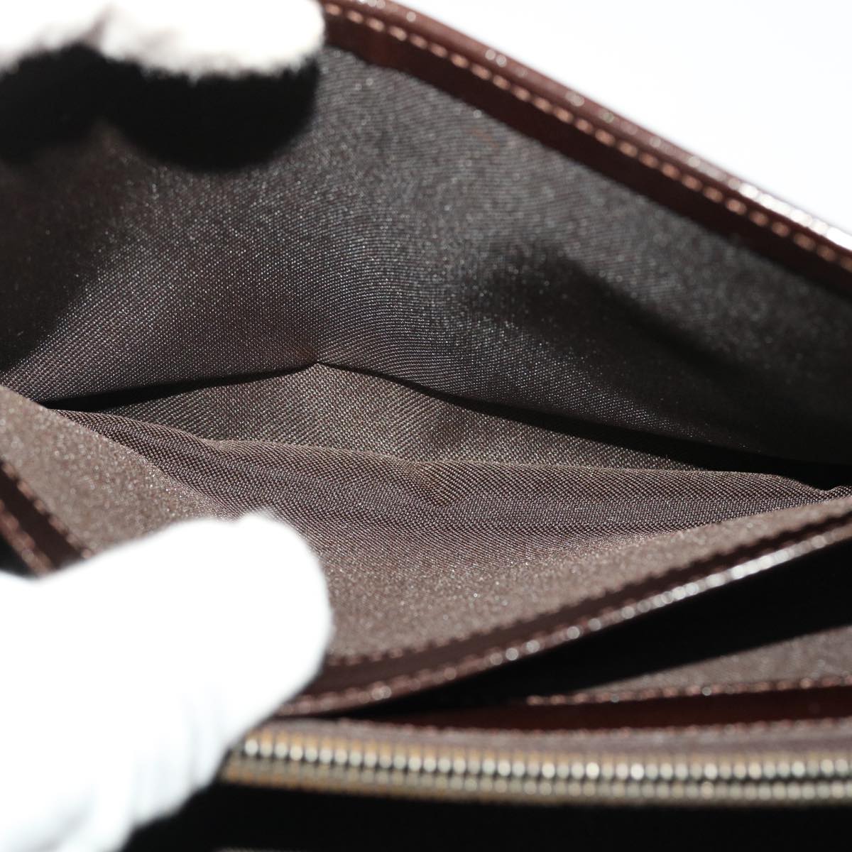FENDI Zucca Canvas Long Wallet Black Brown  ac2048