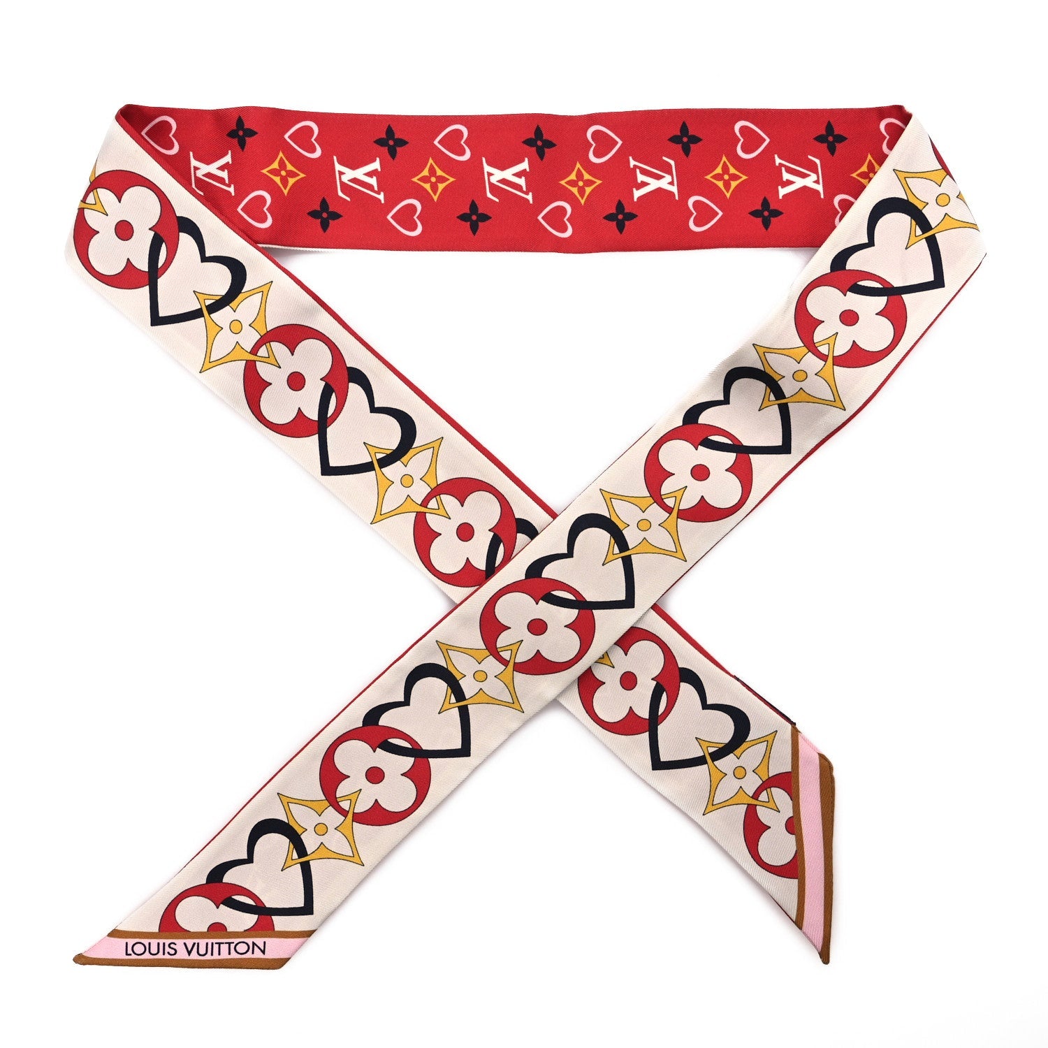Louis Vuitton Silk My True LV BB Bandeau Red