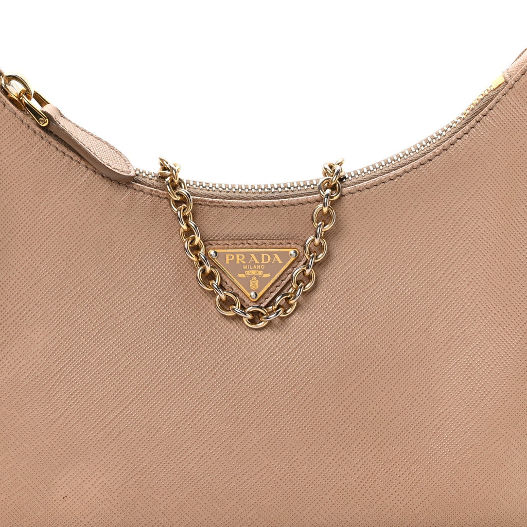 Prada Saffiano Lux Re-Edition 2005 Shoulder Bag Cammeo