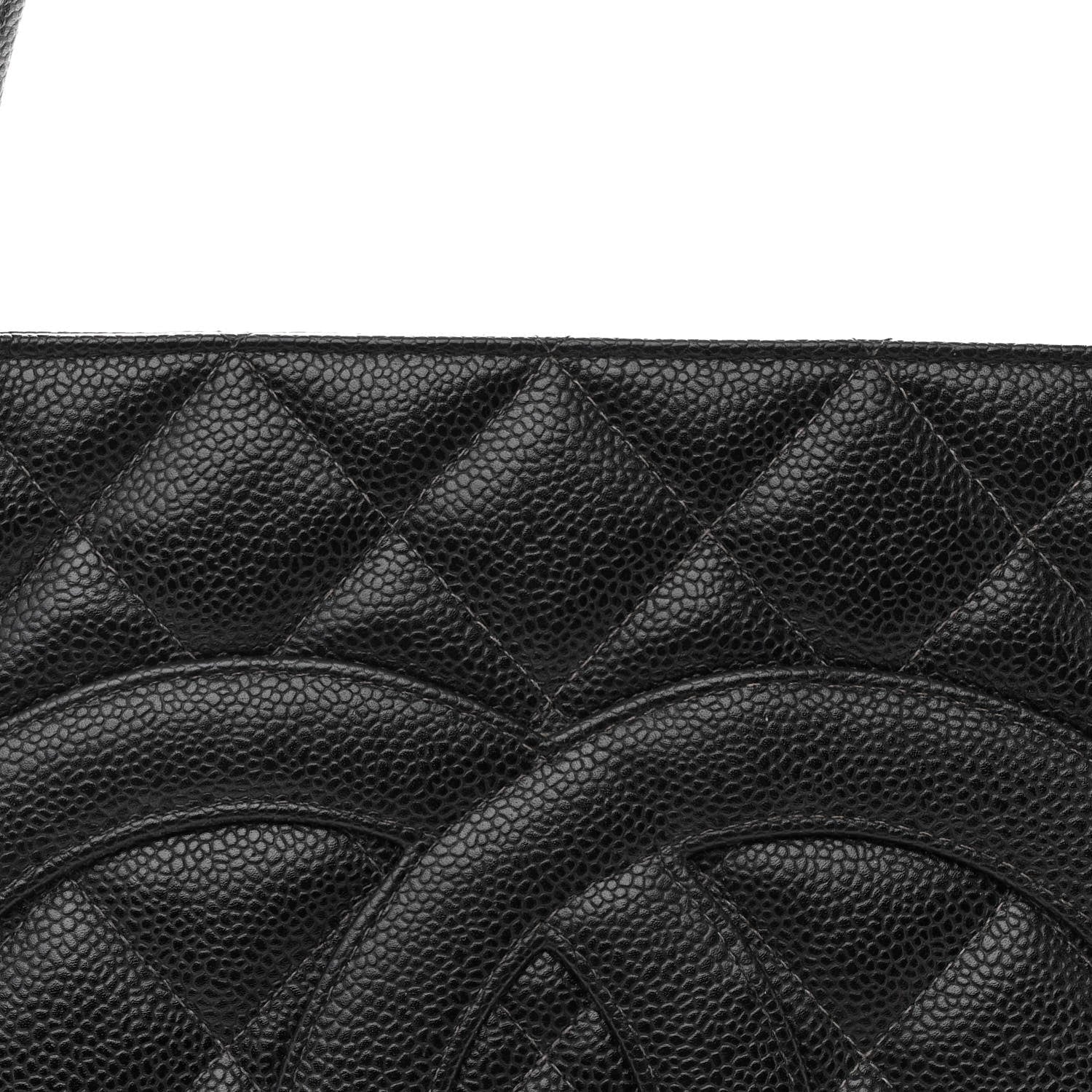 Chanel Caviar Quilted Medallion Tote Black