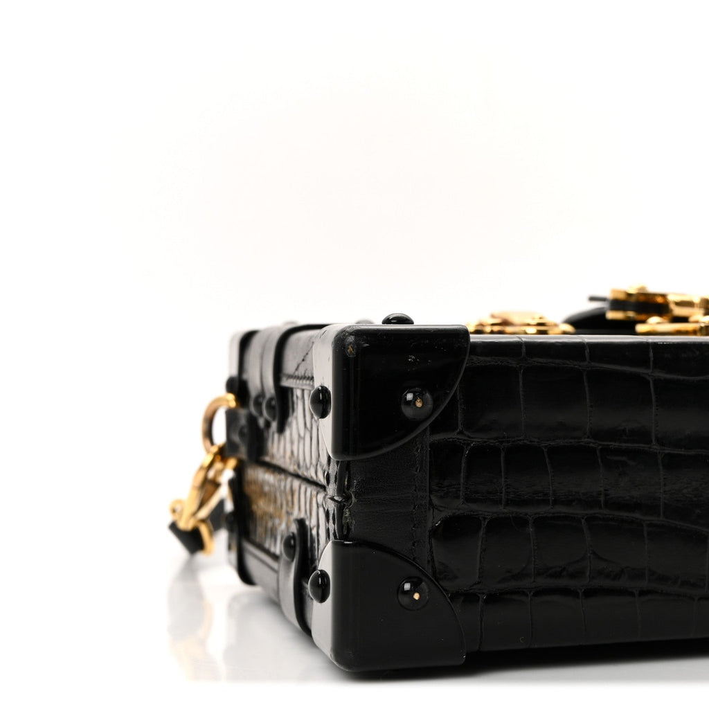 Louis Vuitton Crocodile Petite Malle Black
