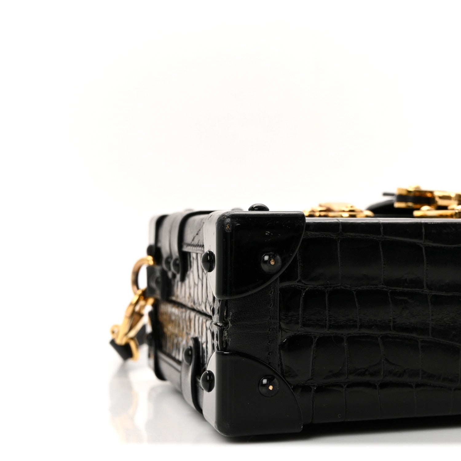 Louis Vuitton Crocodile Petite Malle Black