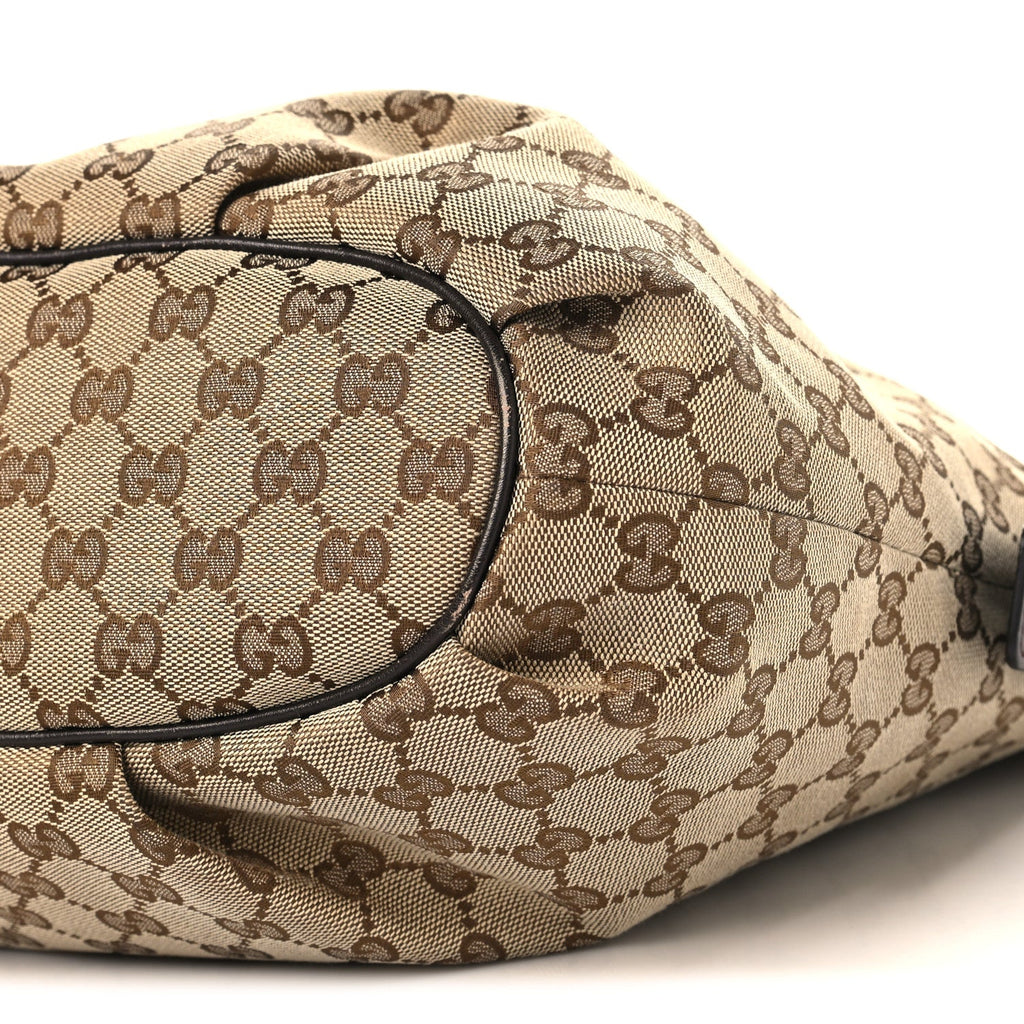 Gucci Monogram Messenger Bag Dark Brown