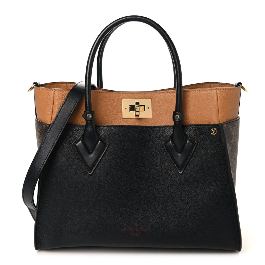Louis Vuitton Calfskin Monogram On My Side MM Black