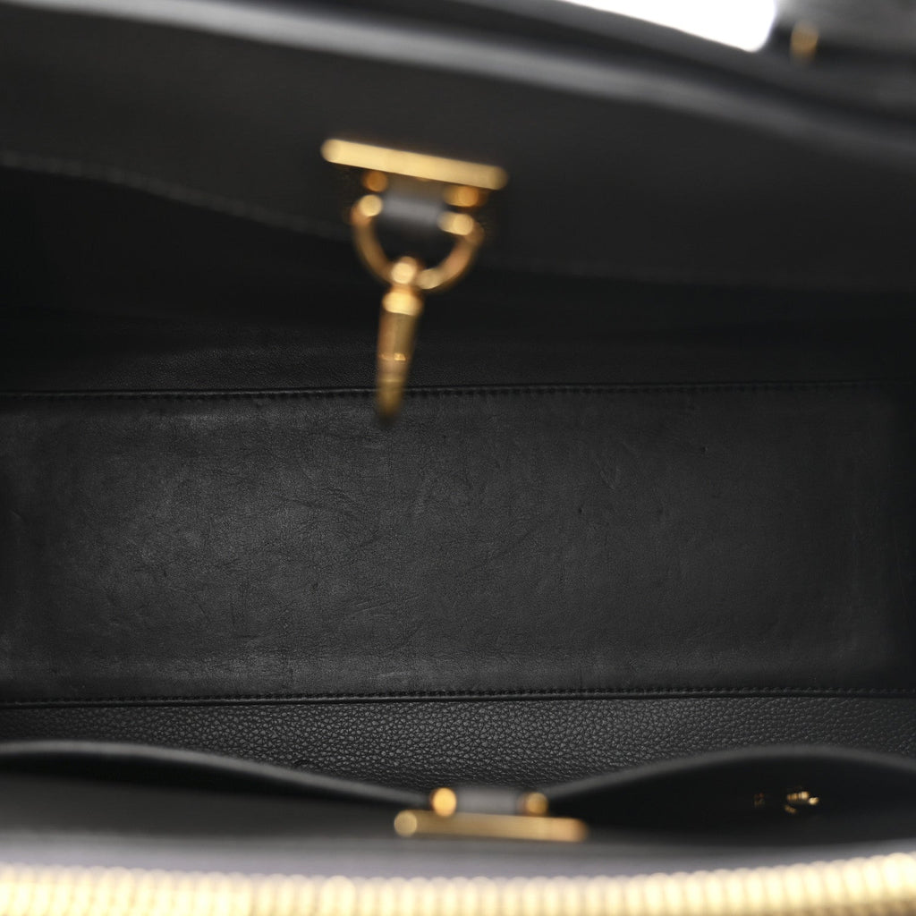 Louis Vuitton Taurillon City Steamer MM Gris