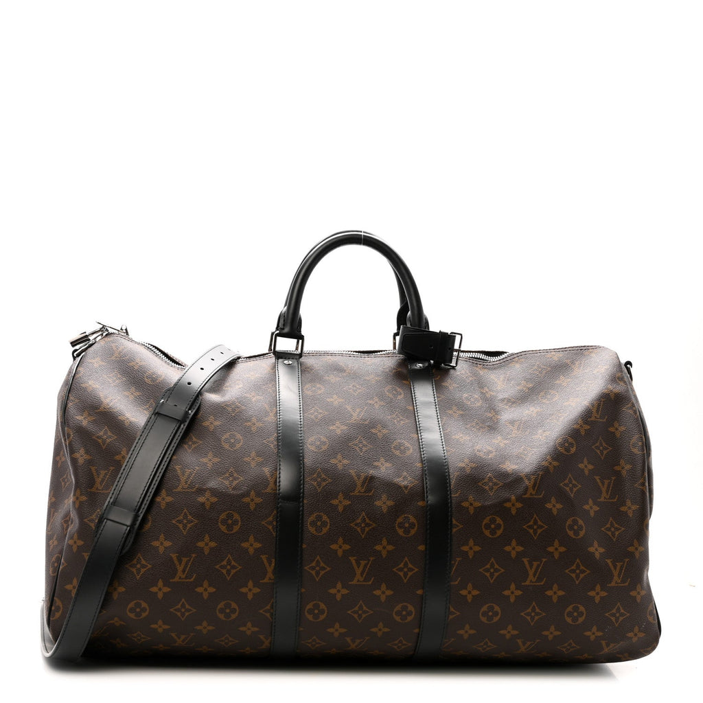 Louis Vuitton Monogram Macassar Keepall Bandouliere 55