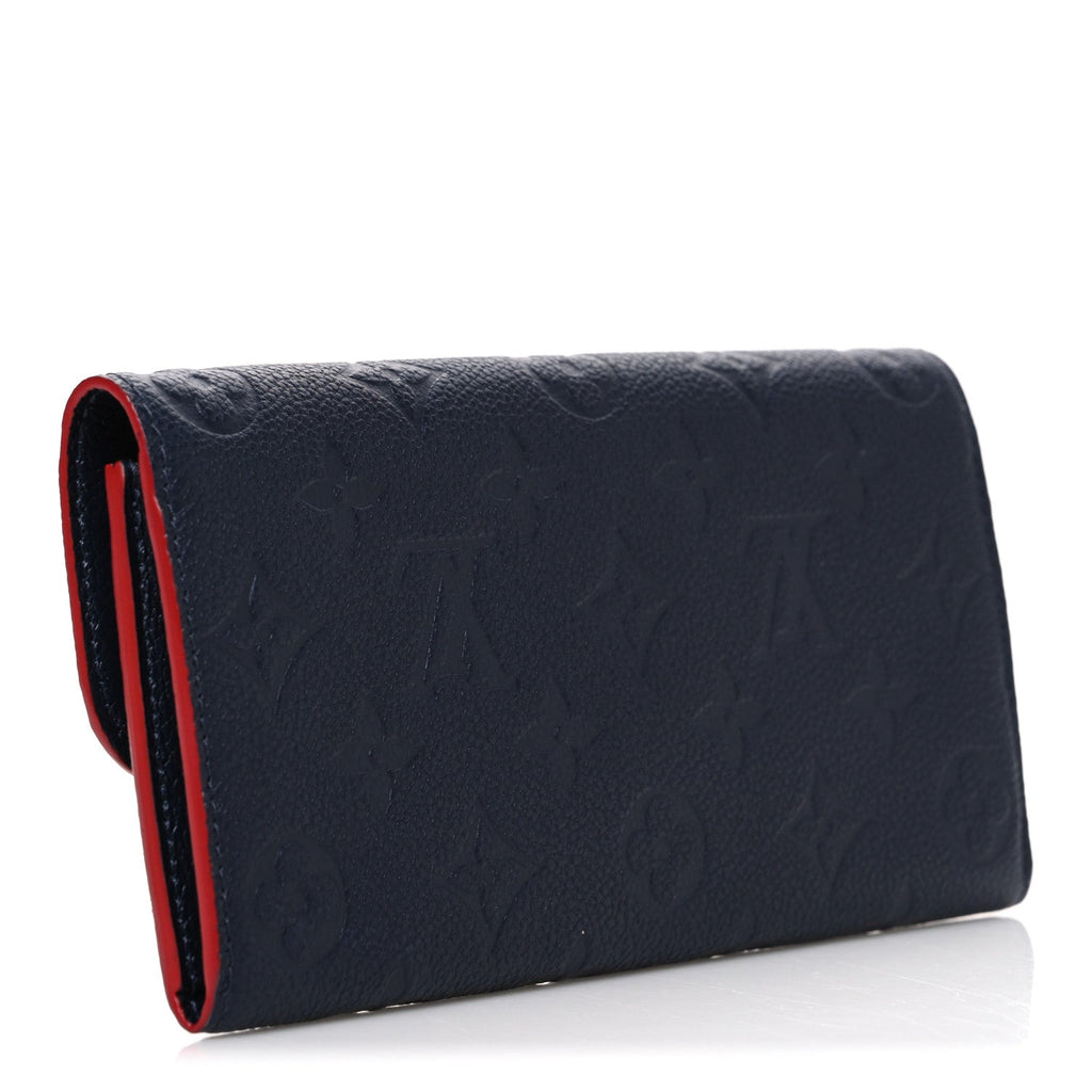 Louis Vuitton Empreinte Emilie Wallet Marine Rouge