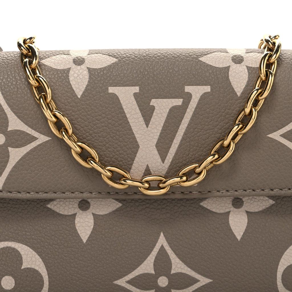 Louis Vuitton Empreinte Monogram Giant Ivy Wallet On Chain Tourterelle Creme
