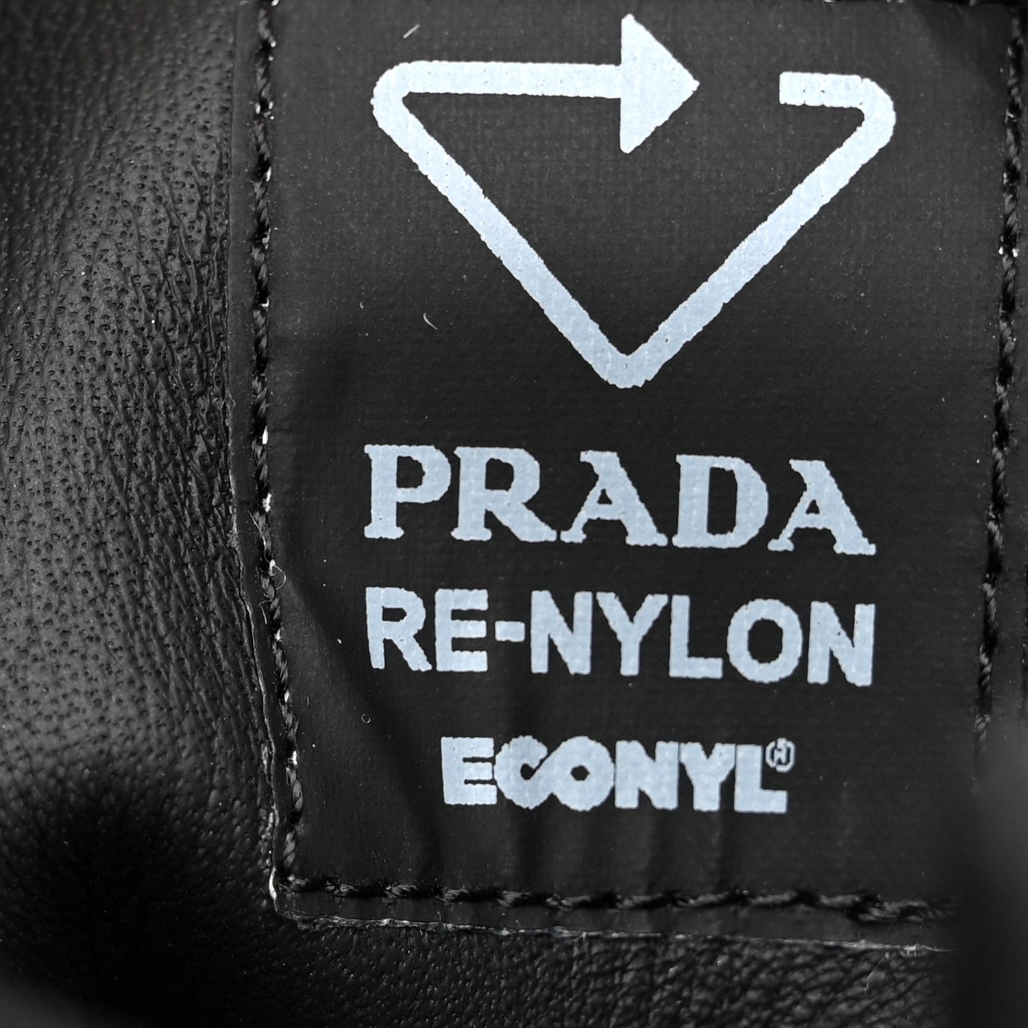 Prada Re-Nylon Gabardine Metal Triangle Logo Monolith Pouch Pocket 55mm Boots 39 Black