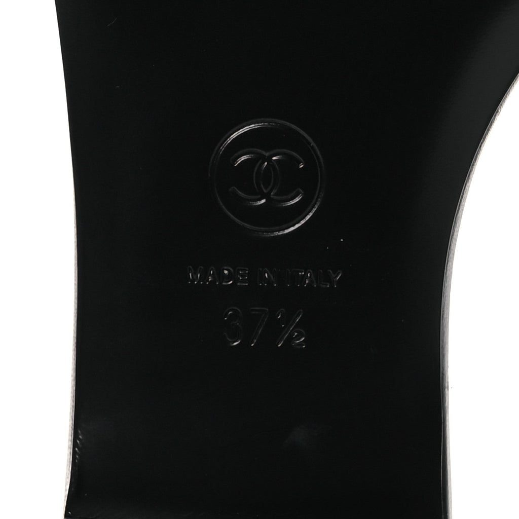 Lambskin Camellia Sandal Mules 37.5 Black