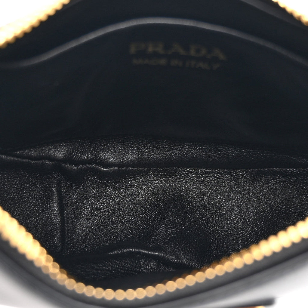 Prada Soft Calfskin Mini Arque Shoulder Bag Black