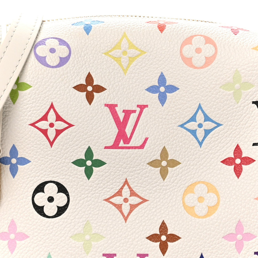 Louis Vuitton LV x TM Cowhide Monogram Multicolor Side Trunk MM White