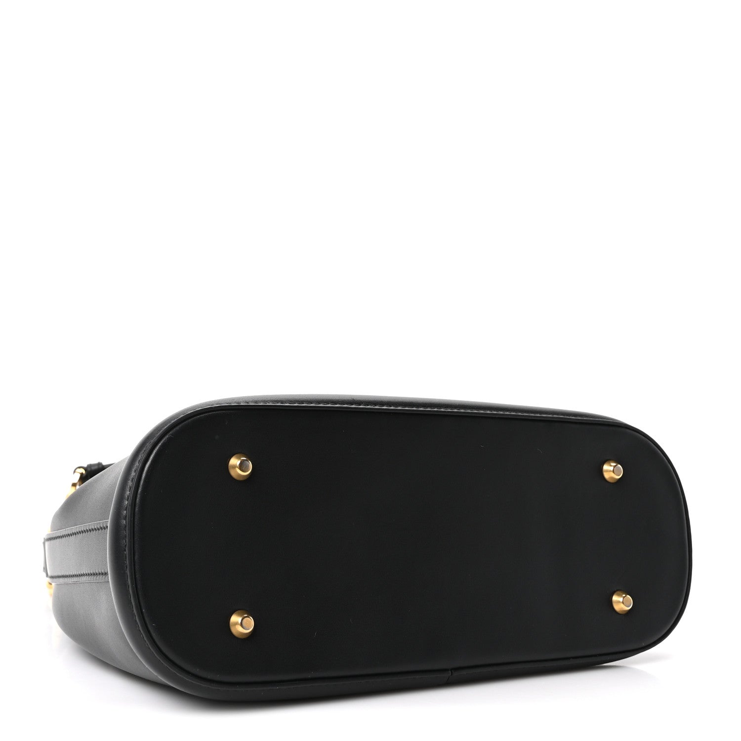 Christian Dior Calfskin CD Embossed Medium C'est Chain Bucket Bag Black