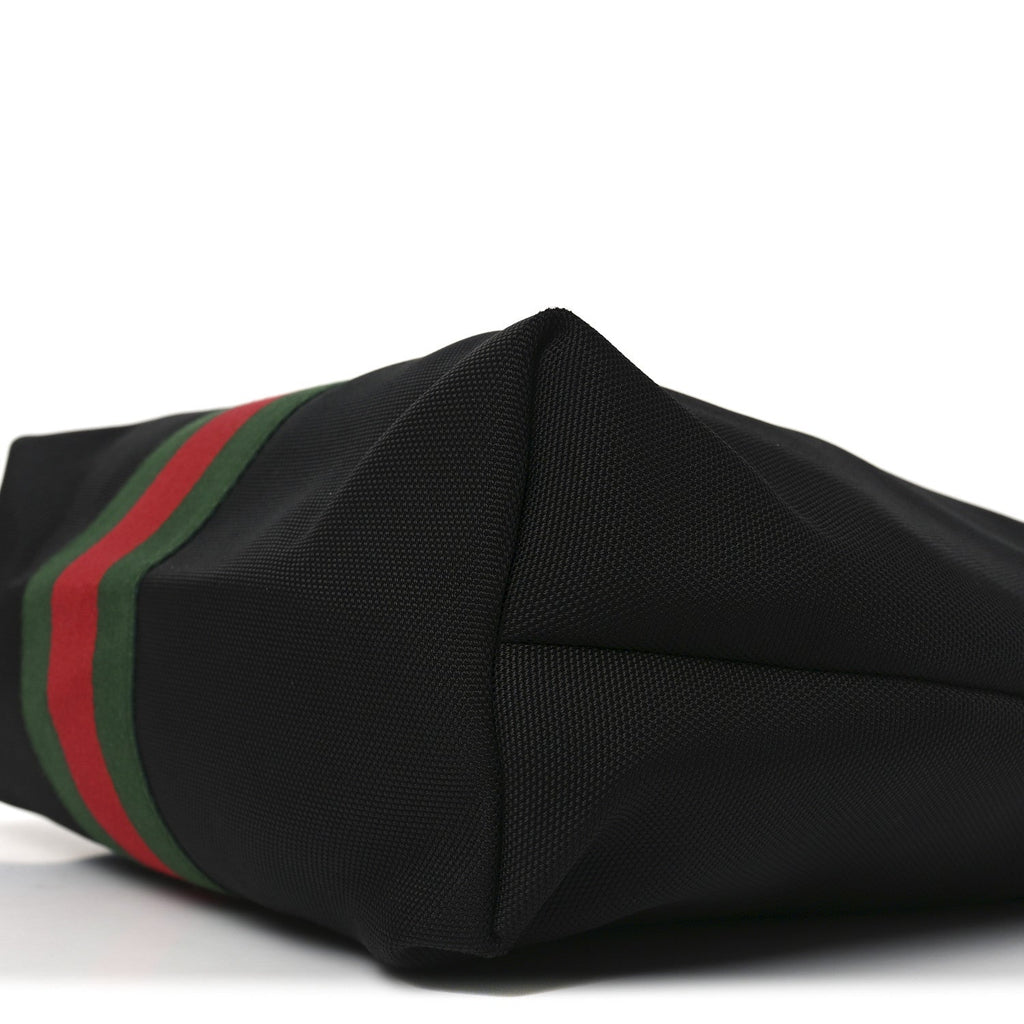Gucci Techno Canvas Web Vertical Tote Black