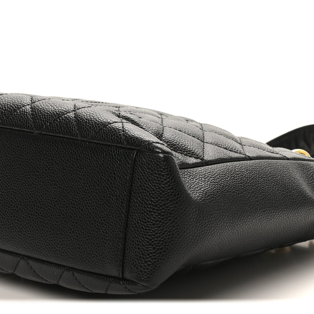 Chanel Caviar Quilted Petit Shopping Tote PST Black