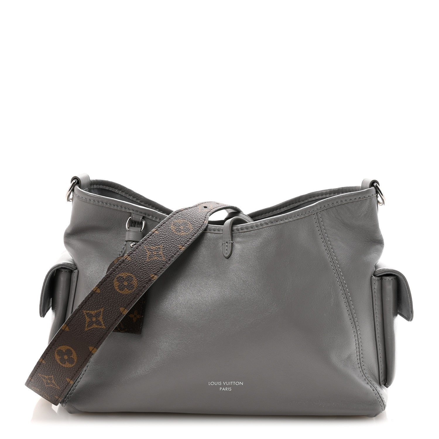 Louis Vuitton Lambskin CarryAll Cargo Vibe PM Trianon Gray