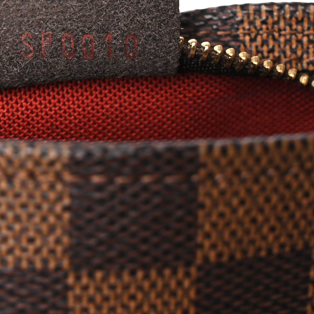 Louis Vuitton Damier Ebene Trousse Make Up Bag Pochette