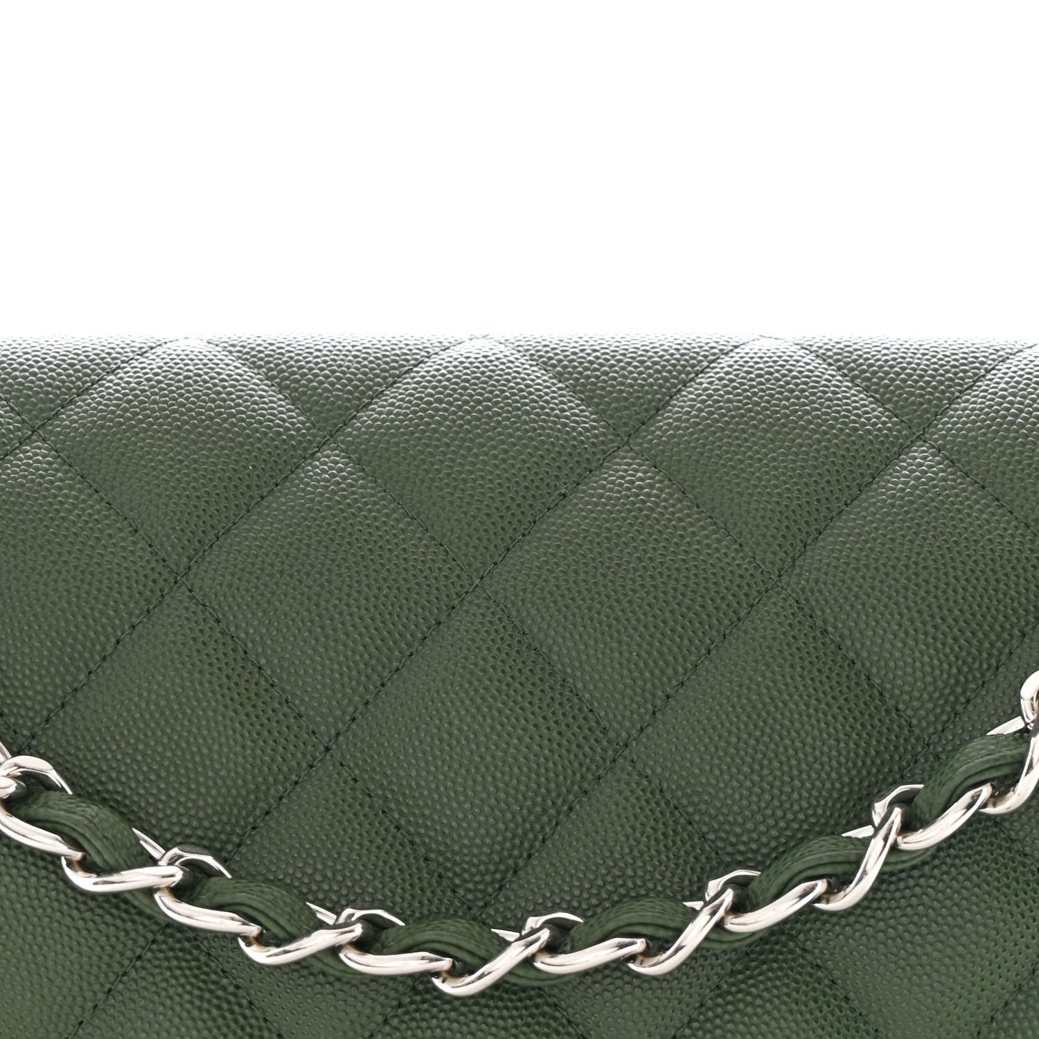 Chanel Caviar Quilted Jumbo Double Flap Green