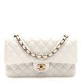 Chanel Caviar Quilted Medium Double Flap White