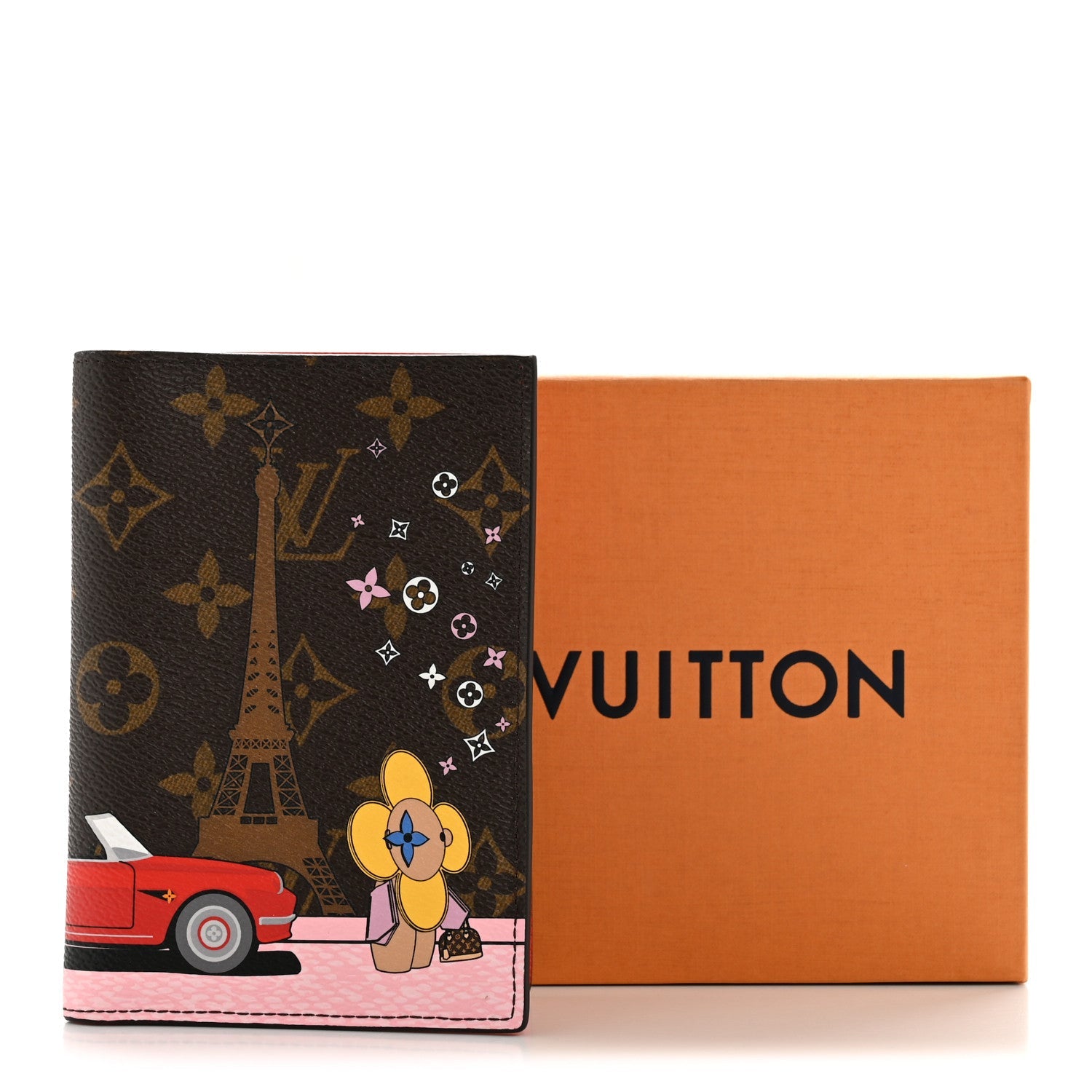 Louis Vuitton Monogram 2019 Christmas Animation Passport Cover Rouge