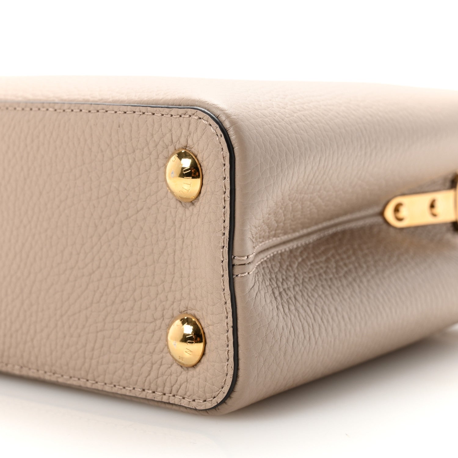 Louis Vuitton Taurillon Snakeskin Capucines BB Galet
