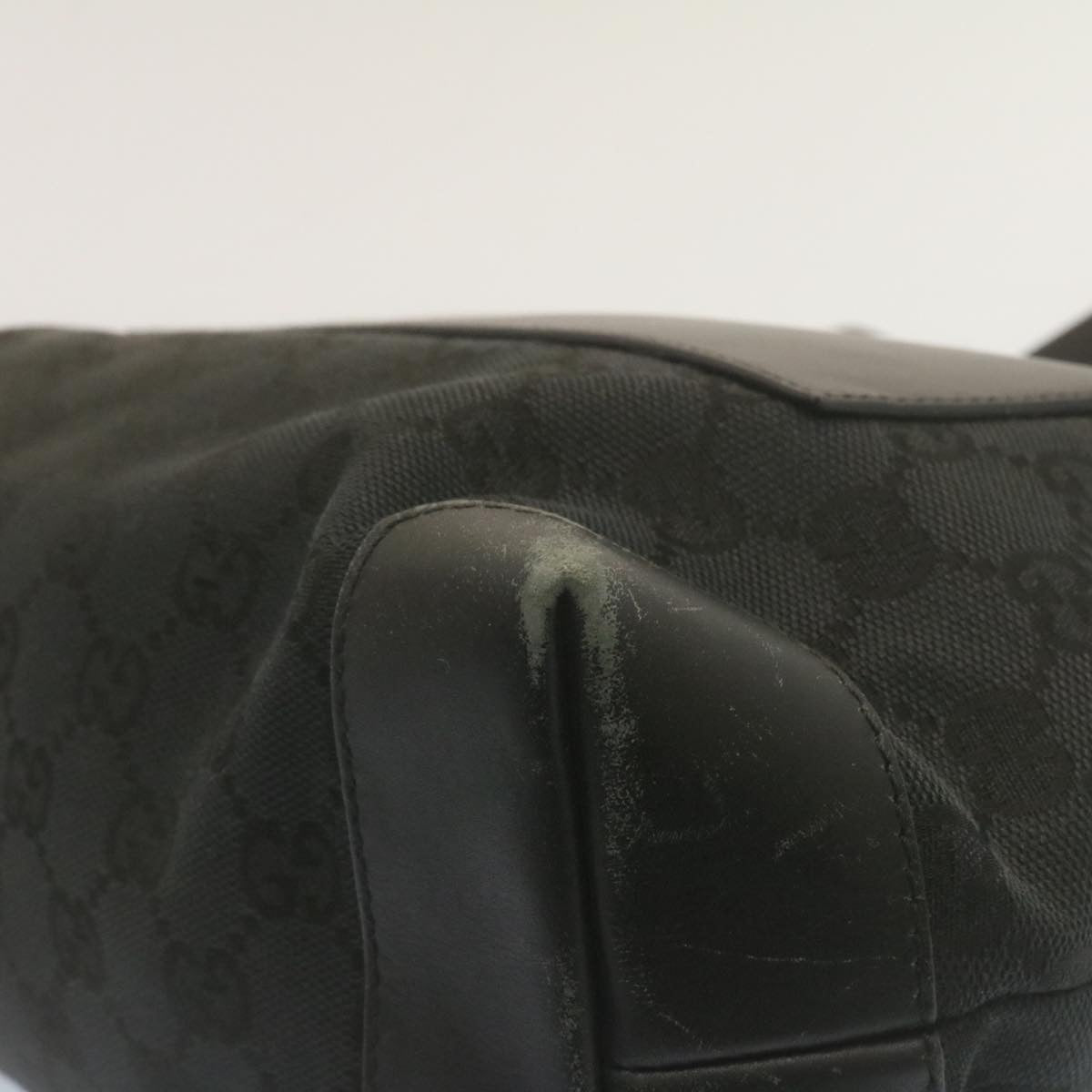 GUCCI GG Canvas Tote Bag Black  ac596