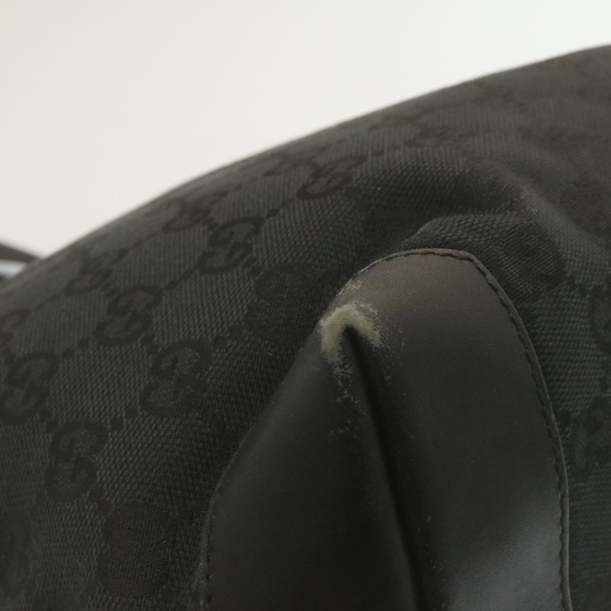 GUCCI GG Canvas Tote Bag Black  ac596
