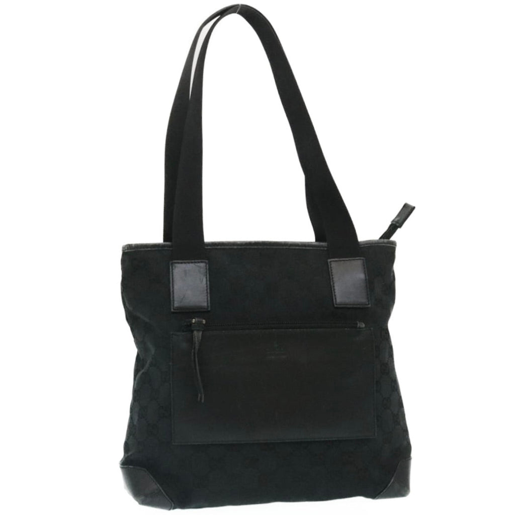 GUCCI GG Canvas Tote Bag Black  ac596