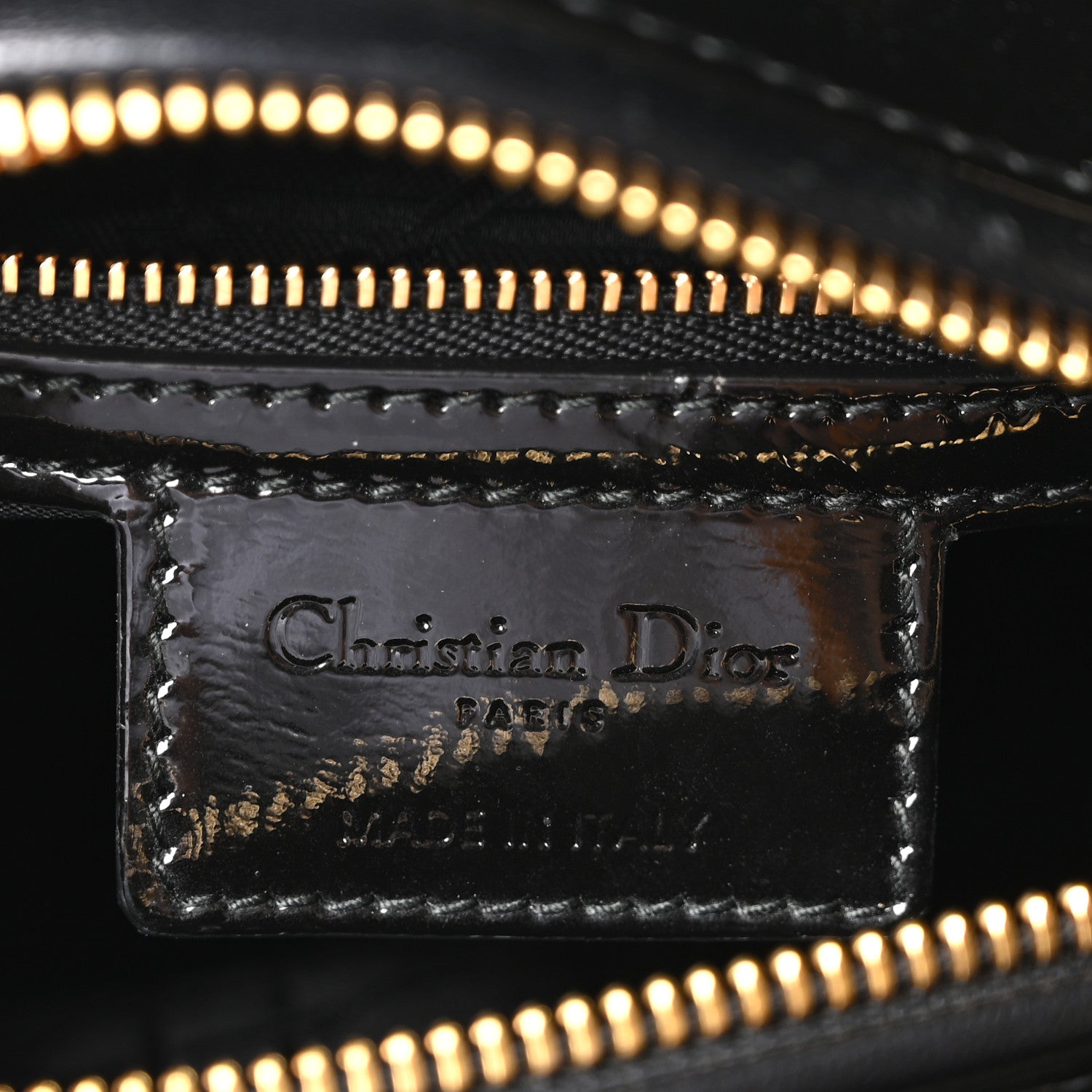 Christian Dior Patent Cannage Medium Lady Dior Black