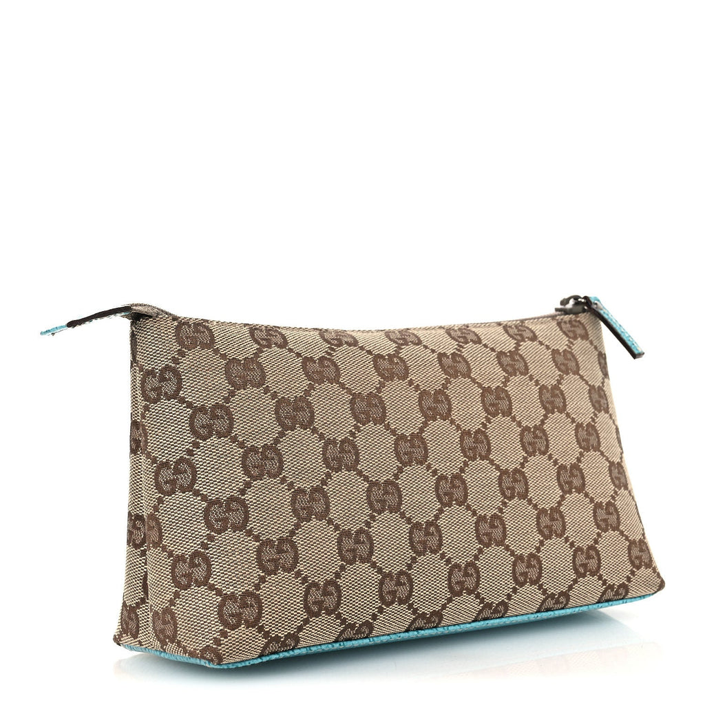 Gucci Monogram GG Cosmetic Case Turquoise