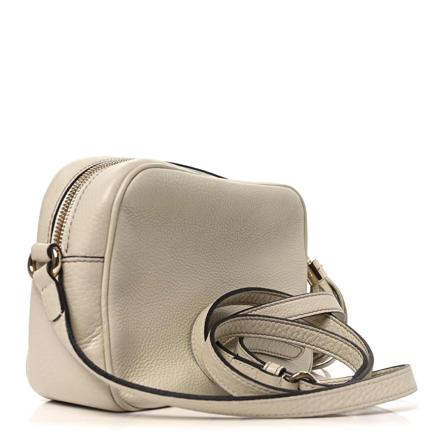 Gucci Pebbled Calfskin Small Soho Disco Bag Off White