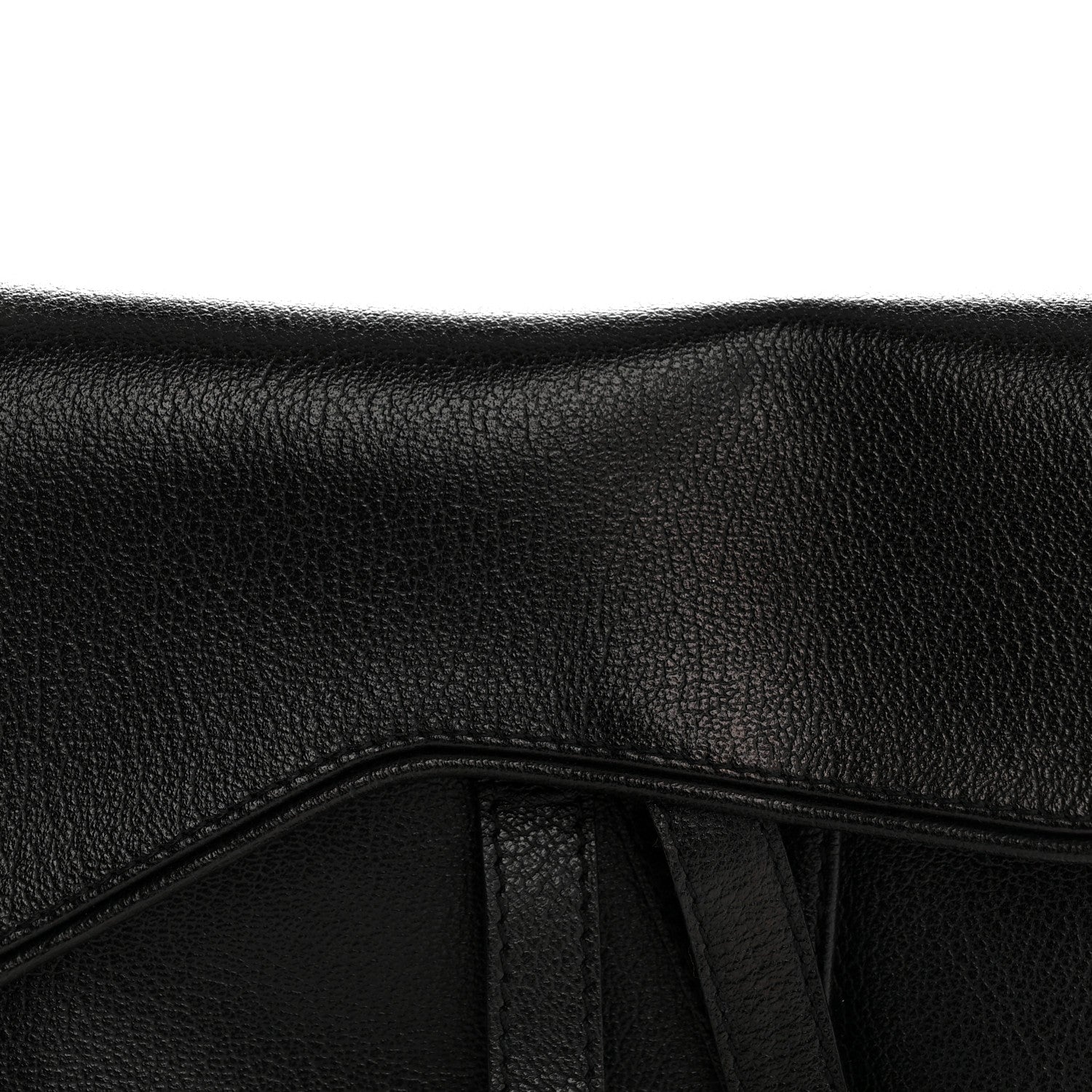 Christian Dior Shiny Goatskin  Saddle Bag Black