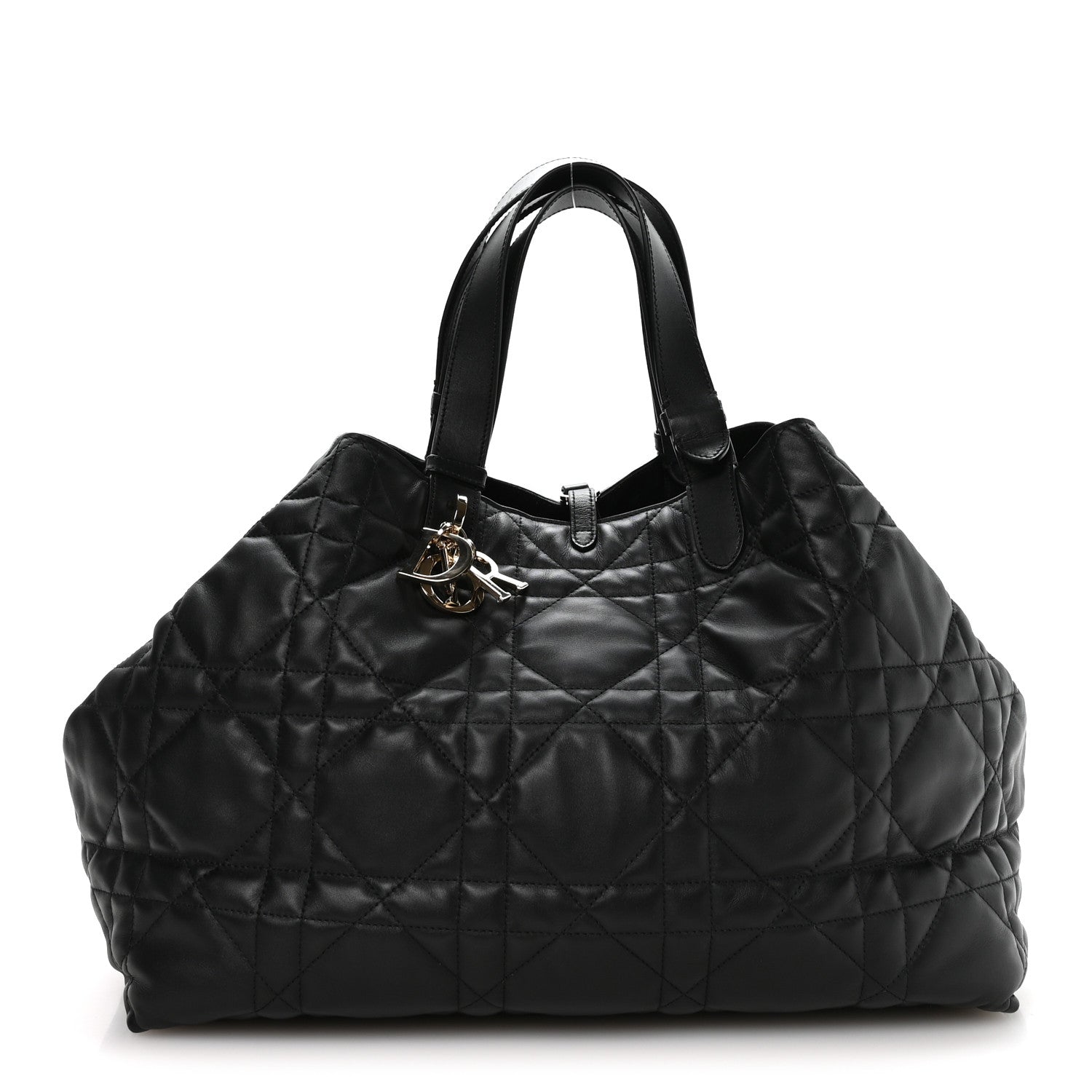 Christian Dior Calfskin Macrocannage Large Toujours Black