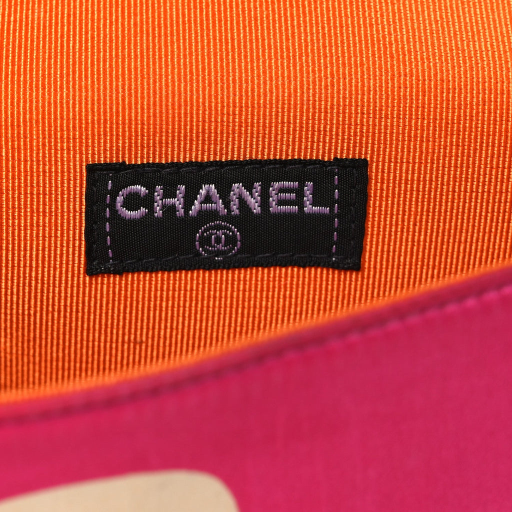 Chanel Satin Mini Convertible Flap Pink Multicolor