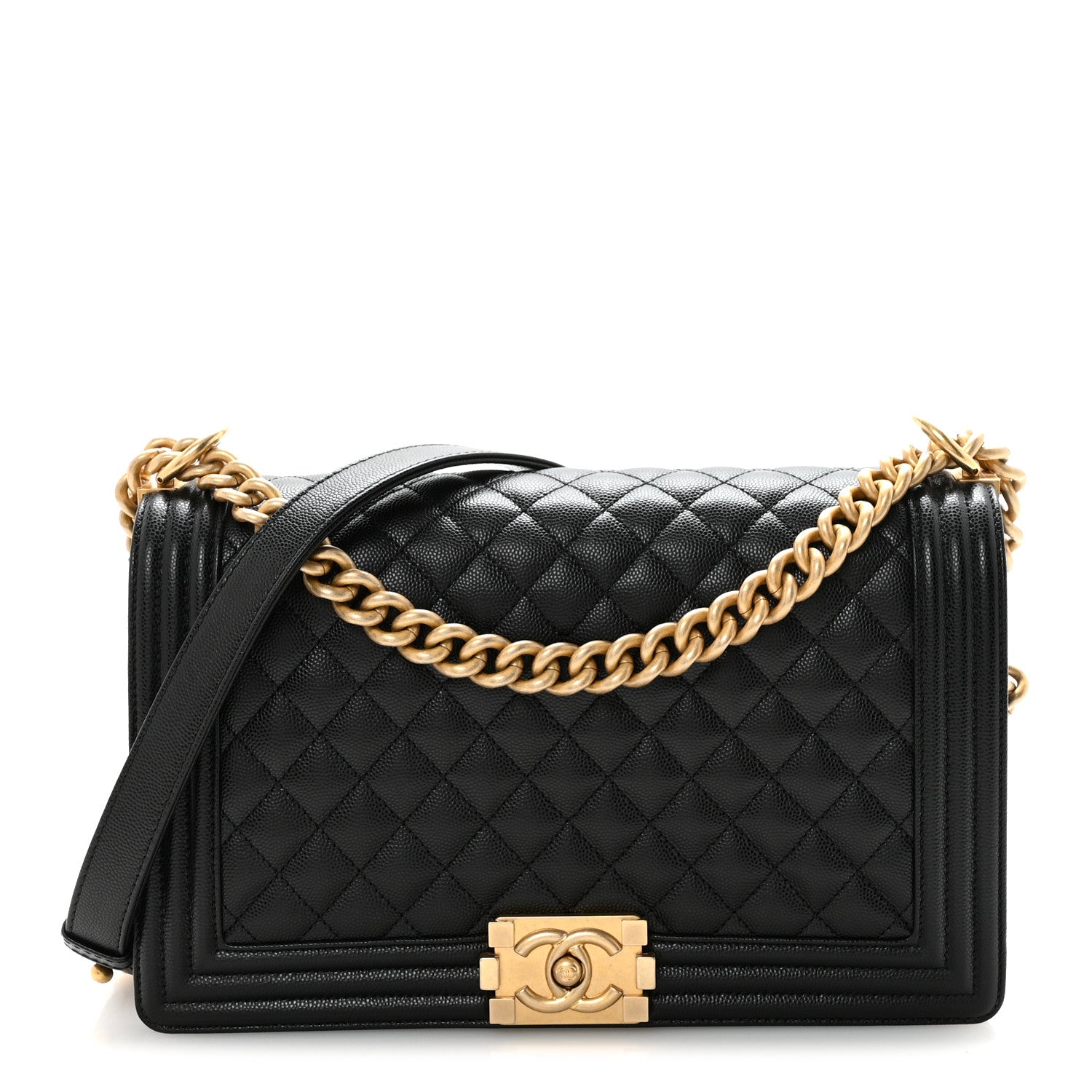 Chanel Caviar Quilted New Medium Boy Flap Black
