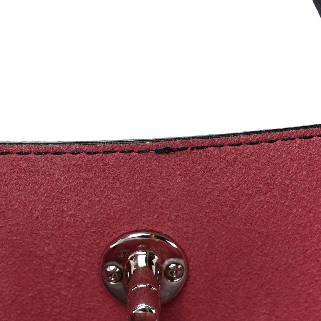 Chanel Calfskin Tweed Small Logo Eyelets Shopping Tote Navy Blue