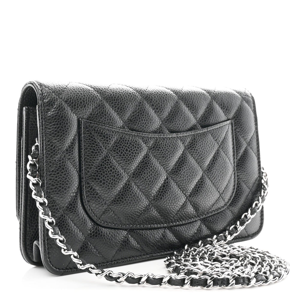 Chanel Caviar Quilted Wallet on Chain WOC Black