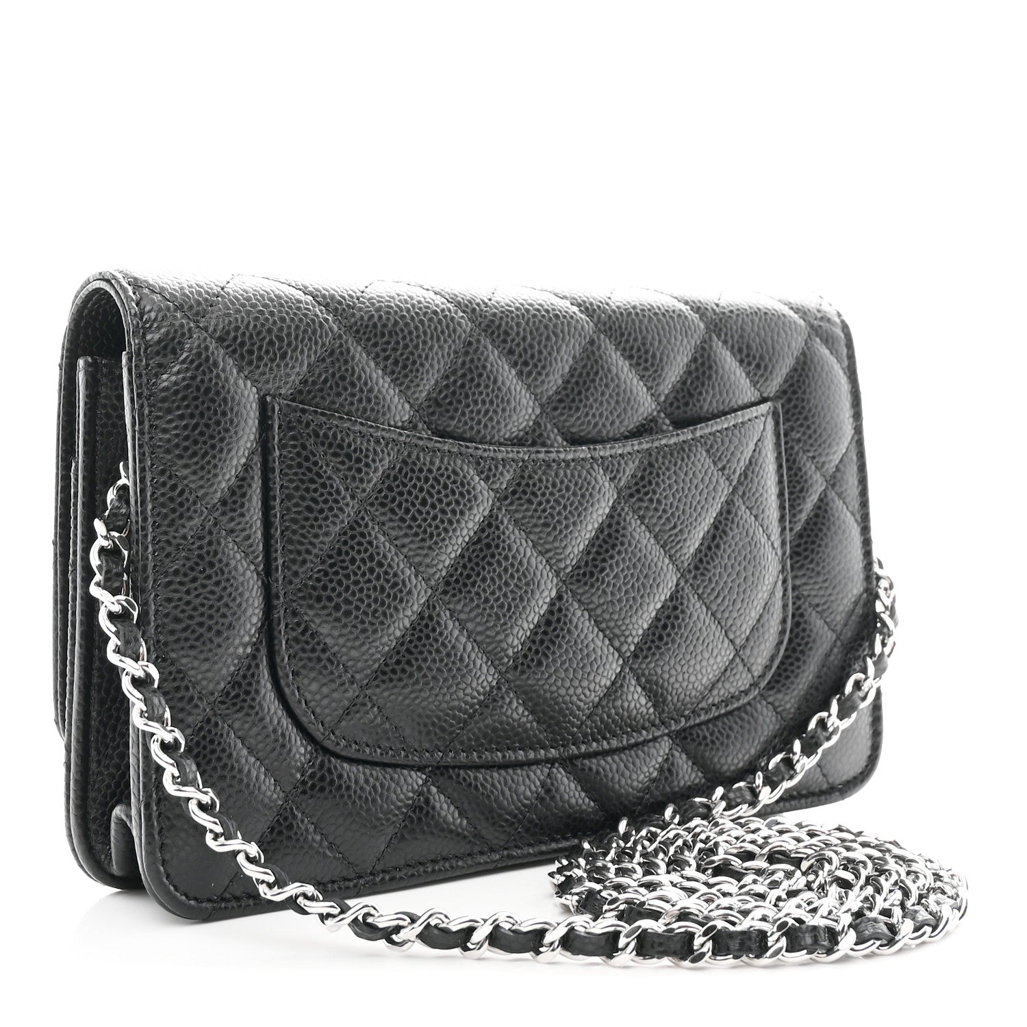 Chanel Caviar Quilted Wallet on Chain WOC Black