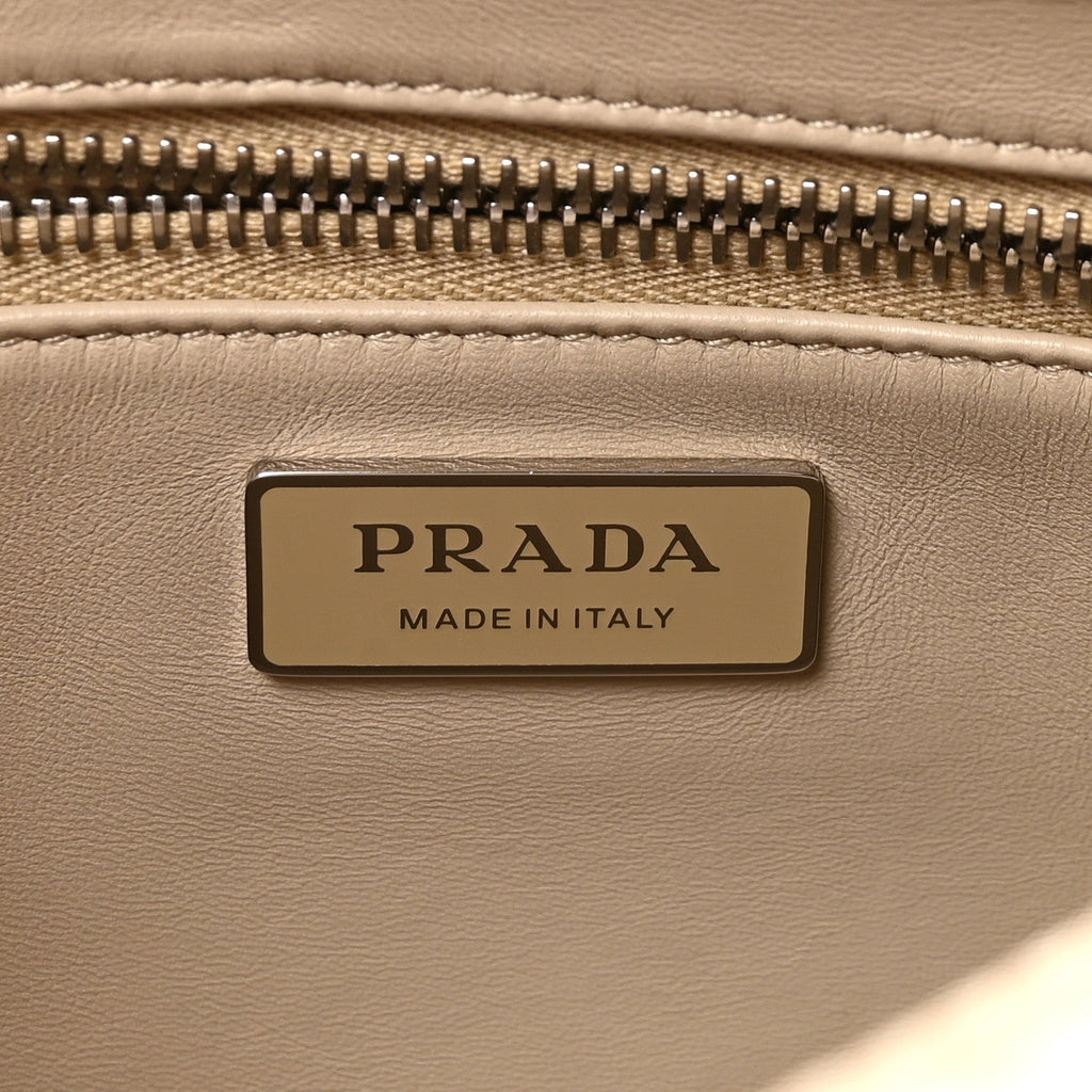 Prada Nappa Antique Medium Re-Edition 2001 Two Handle Bag Deserto