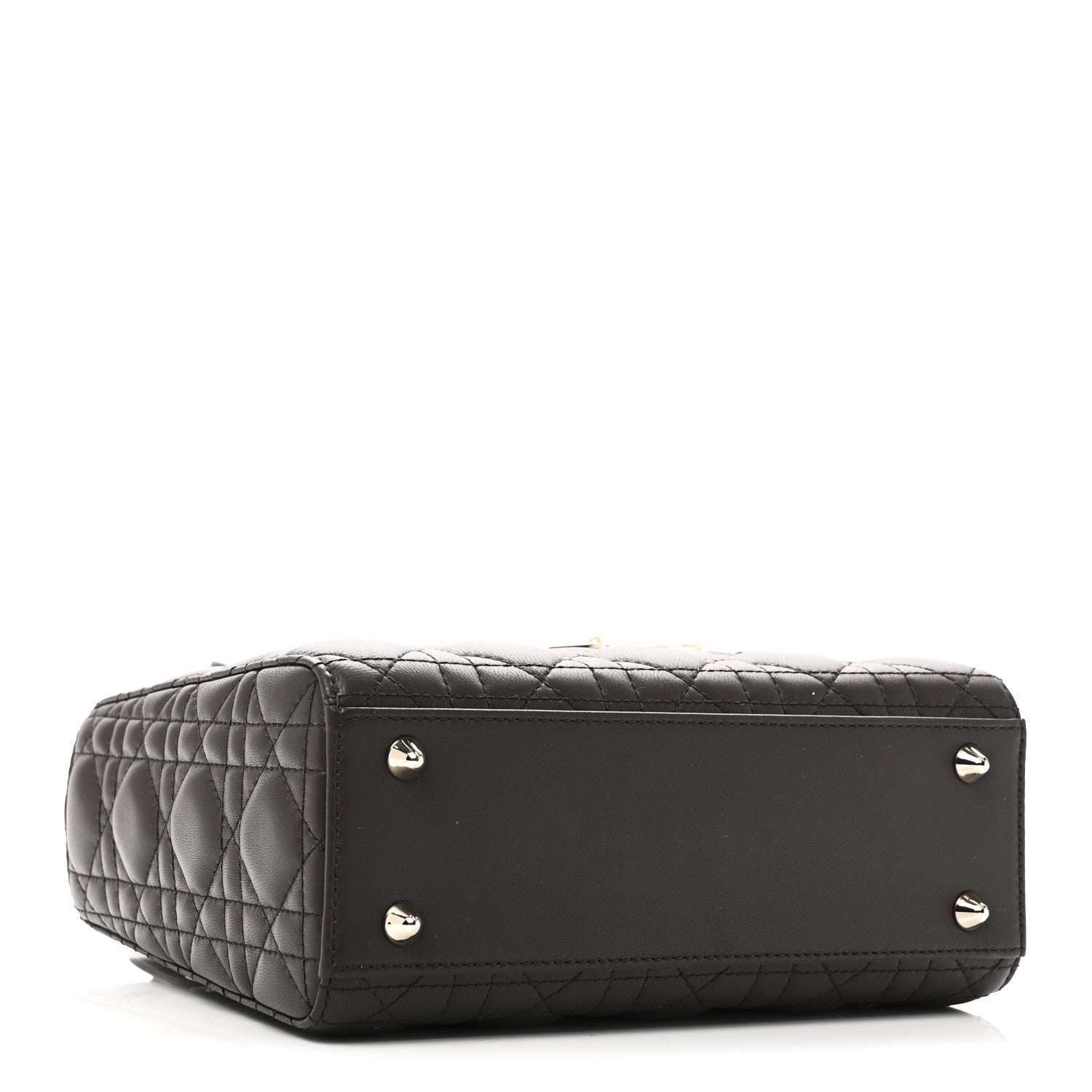 Christian Dior Lambskin Cannage Small My ABCDior Lady Dior Dark Brown