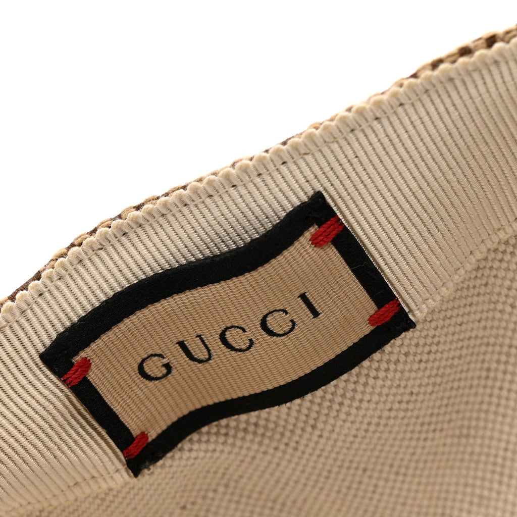 Gucci Monogram Jumbo GG Baseball Hat XS Camel Ebony