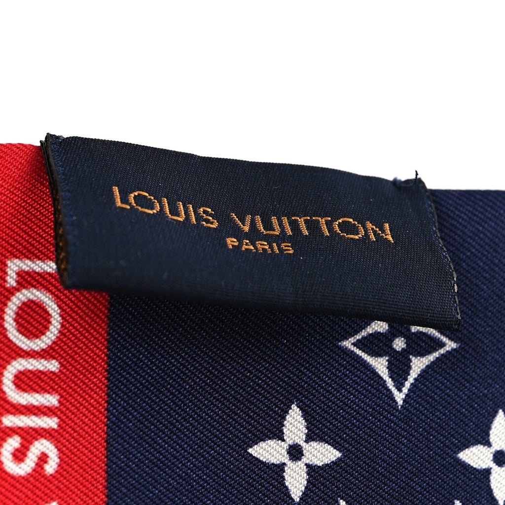 Louis Vuitton Silk Monogram All That Straps Bandeau Beige Blue