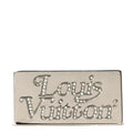 Louis Vuitton Metal LV Squared Strass Logo Double Ring 61 9.5 Silver