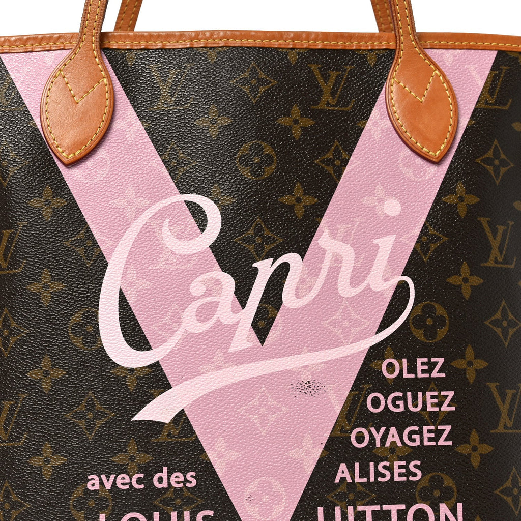 Louis Vuitton Monogram Sydney V Neverfull MM Rose Ballerine