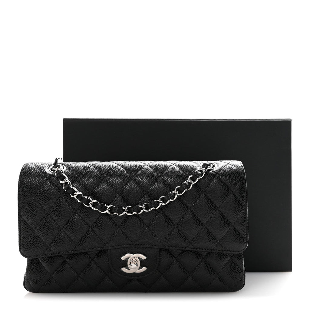 Chanel Caviar Quilted Medium Double Flap Black